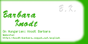 barbara knodt business card